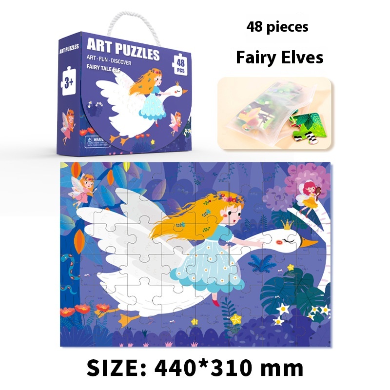 48 Pieces Fairy Tale Elf Puzzle 3-6 Years Kindergarten Early Learning Educational Toys