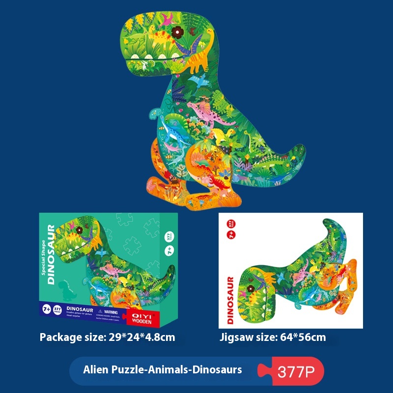 Children's intellectual development irregular cartoon animals dinosaur students puzzle 4-8 years old early education educational toys